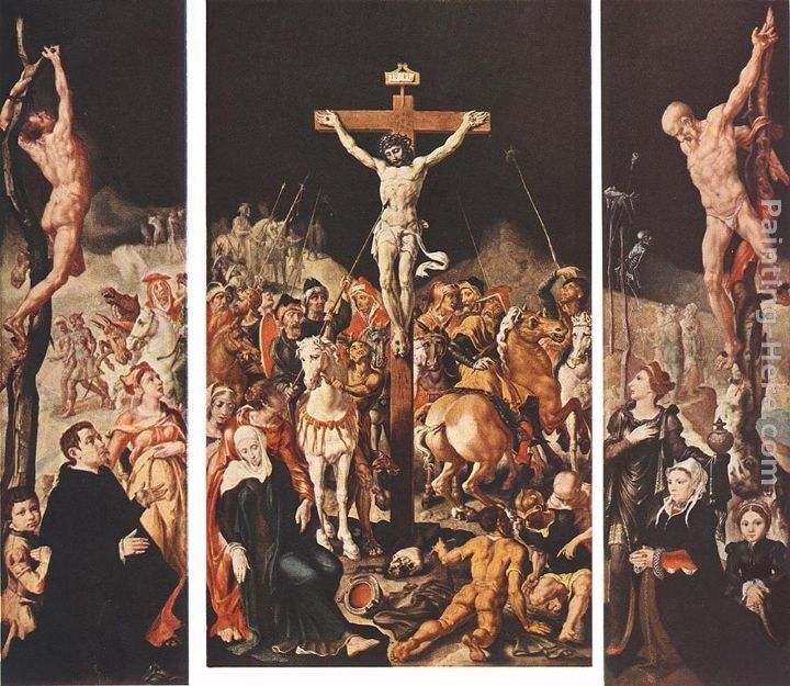 Maerten van Heemskerck Crucifixion (Triptych)